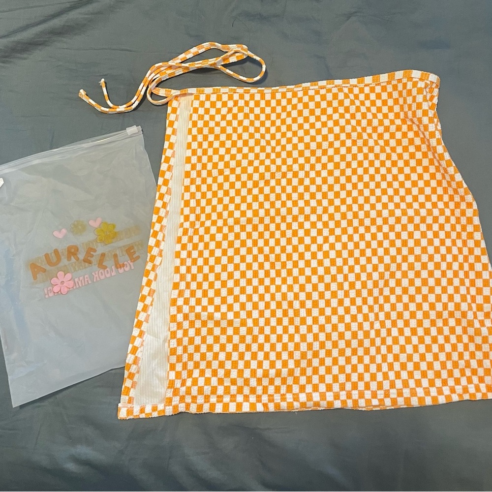 Aurelle Orange Miniskirt